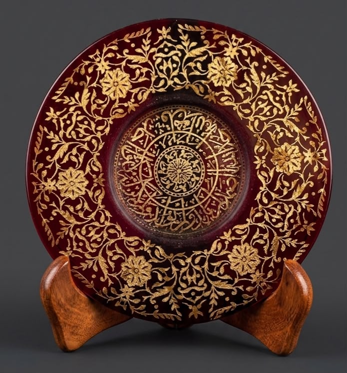 Rare Mughal Jade-stone Plate.
